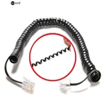 6.5FT Male to Male Telephone Handset Cable Extension Cord Curly Coil Line Cable Wire Up to 2M Telephone Coiled Cord