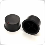 2 Pieces Plastic Round Shaft Knob Diameter 45mm Height 25mm Potentiometer Encoder Knob Gear Shaped Inner Hole 6mm