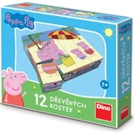 Dino Drevené kocky Peppa Pig 12 kociek