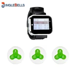 Restaurant Pager Wireless Waiter Calling System 433 MHz 1 Watch Receiver+ 3 Waterproof Three Keys Button Transmitter