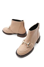 Marjin Women's Buckle Casual Boots&bootie Adeke beige