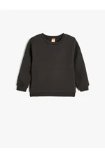 Koton Crew Neck Sweatshirt Textured Cotton Blend