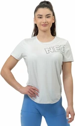 Nebbia FIT Activewear Functional T-shirt with Short Sleeves White M Tricouri de fitness