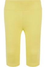 High-waisted shorts for girls - yellow