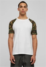 Raglan contrasting t-shirt wht/woodcamo