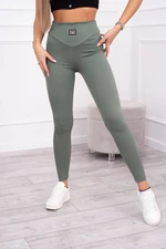 Ribbed leggings dark mint