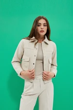 WOMEN'S JACKETS L-KU-4009 L.Beige