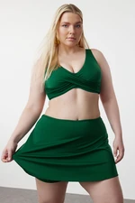 Trendyol Curve Emerald Green Plus Size Bikini Bottom