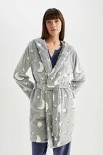 DEFACTO Fall in Love Welsoft Plush Long Dressing Gown