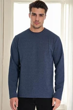 40222 Dewberry Double Crew Neck Mens Sweatshirt-INDIGO