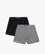 Pánské volné boxerky ATLANTIC 2Pack - černé/šedé