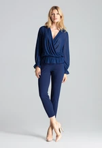 Figl Woman's Blouse M690 Navy Blue