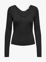 Black women's ribbed sweater ONLY Julie - Women