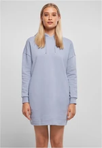 Women's organic oversized terry dress with hood violablue