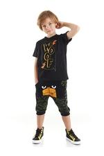 Denokids Woof Boy's T-shirt Capri Shorts Set