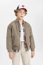 DEFACTO Boy's Water Repellent College Collar Bomber Jacket