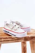 Children's fabric sneakers with dry zip BIG STAR KK374079 White