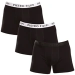 3PACK pánské boxerky Pietro Filipi černé