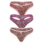 3PACK dámská tanga Fine woman vícebarevná