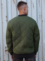 Men's quilted bomber jacket green TX4848