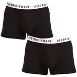 2PACK Men's Boxer Shorts Pietro Filipi Black