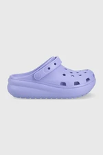 Dětské pantofle Crocs fialová barva