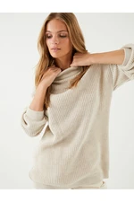 Koton Women's Beige Sweater