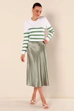 Bigdart 15806 Satin Skirt - Cagla