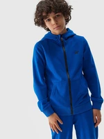 Boys' Sweatshirt with Hoodie 4F - Cobalt