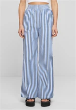 Women's Striped Loose Trousers White/Blue