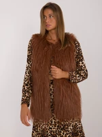 Light brown fur vest with lining