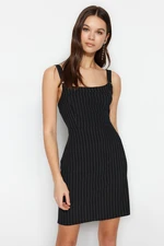 Trendyol Black Striped Strappy Woven Dress