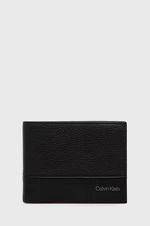 Kožená peňaženka Calvin Klein pánska, čierna farba, K50K509180
