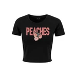 Peaches Cropped Tee Black