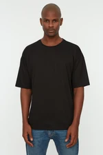 Trendyol Black Men's Basic Oversized/Wide Cut Crew Neck Short Sleeved T-Shirt