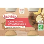 BABYBIO Jablko s kaštanovým pyré 2x130 g