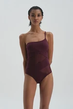 Dagi Claret Red One-Shoulder Swimsuit