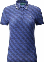 Chervo Womens Anzi Polo Blue Pattern 38 Polo-Shirt