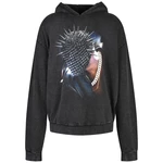 Thorned Mask Oversize Hoody černá s kyselým praním