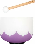 Sela 8" Crystal Singing Bowl Lotus 440 Hz B - Violet (Crown Chakra) incl. 1 Wood Mallet Az éneklő tál 8" Crown Chakra