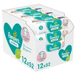 Pampers Sensitive dětské čisticí ubrousky 12 x 52 ks