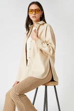 Koton Shirt - Beige - Oversize