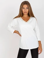 Blusa da donna Fashionhunters Ecru