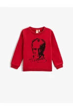 Koton Ataturk Printed Sweatshirt, Crew Neck