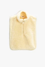 Koton Plush Poncho Standing Collar Half Zipper