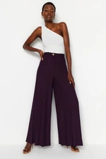 Trendyol Plum Pleat Woven Trousers