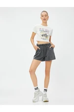 Koton Basic Shorts with Elastic Waist, Comfortable Cut