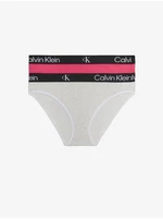 Nohavičky pre ženy Calvin Klein Underwear - tmavoružová, svetlosivá