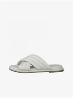 White Tamaris leather slippers