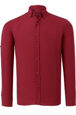 G721 DEWBERRY MEN'S SHIRT-PLAIN BURGUNDY